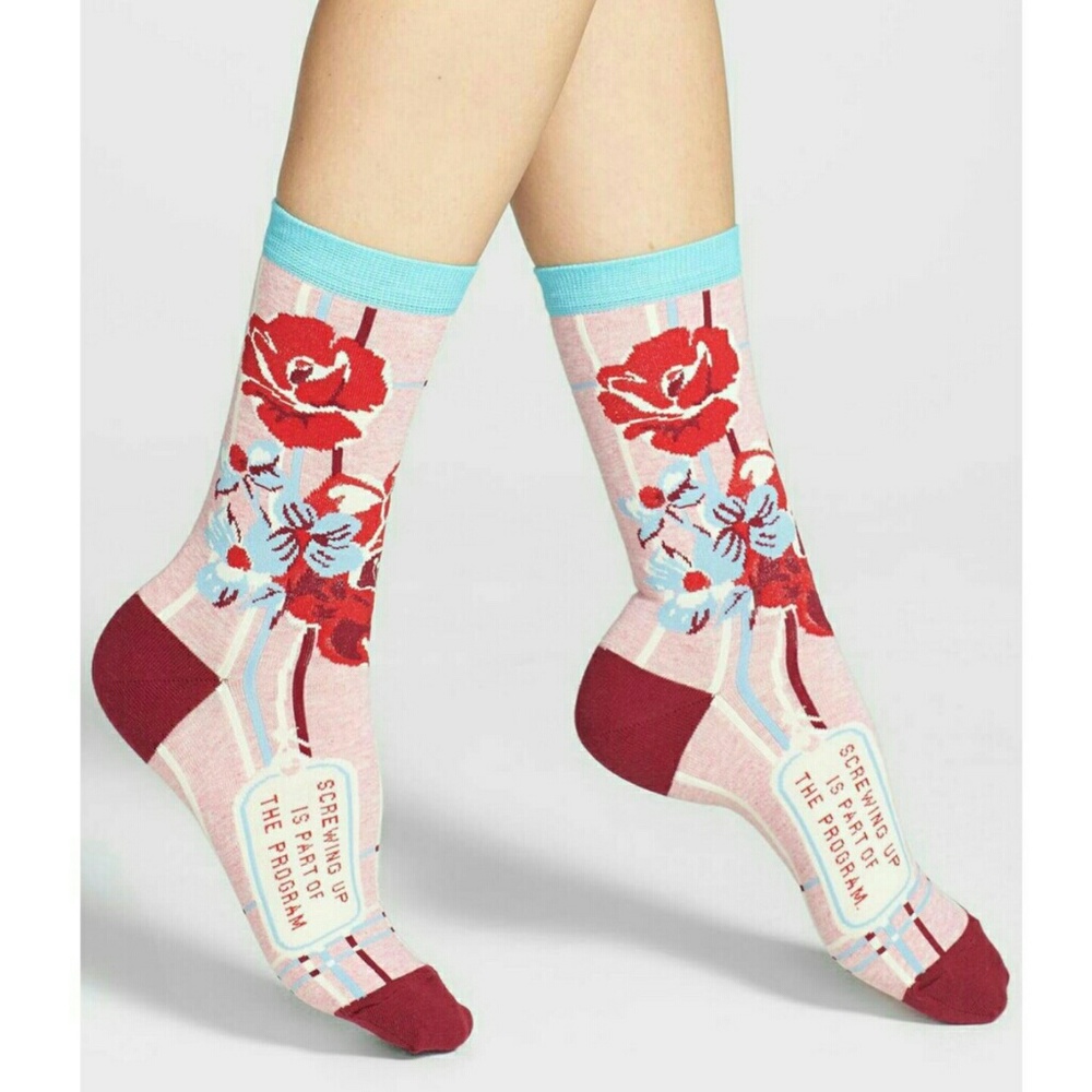 NEW Floral "Screw Up" Socks